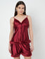 KOI SLEEPWEAR Satin Set with Fur