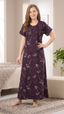 Alpine Plit Front Button Round Neck Lounge Nighty
