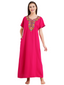 Paan shaped Embroidery Nightgown