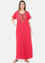 Mirror Embroidery Night Gown