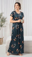 Itanlian Satin Leafprint Nightgown