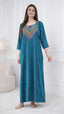 Resham Embroidery Full Sleeve Night Gown