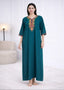 Premium Embroidery Full Sleeve Night Gown