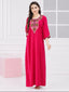 Nine Flowers Embroidery Night Gown
