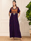 KOI SLEEPWEAR SQR neck bhopali embroidered gown