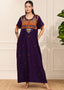 KOI SLEEPWEAR SQR neck bhopali embroidered gown