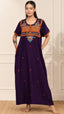 KOI SLEEPWEAR SQR neck bhopali embroidered gown