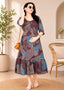 Floral Printed Maternity & Feeding Night Gown