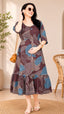 Floral Printed Maternity & Feeding Night Gown