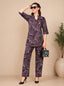 Premium Cotton Abstract Print Nightwear Co-ord Set for Women – L to 2XL