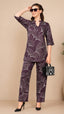 Premium Cotton Abstract Print Nightwear Co-ord Set for Women – L to 2XL