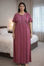 Elegant Printed Cotton Gown-DAILY HOME WEAR.