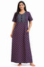 Elegant Printed Cotton Gown-DAILY HOME WEAR.