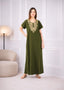 Creme Floral Embroidered Nightgown