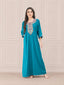 Flowerline Contrast Full Sleeve Night Gown