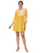 KOI SLEEPWEAR Beautiful Short Embroidered Dress YELLOW
