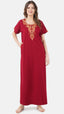 Cream Embroidered Nightgown