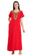 Colourful Embroidery nighty with Pockets
