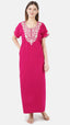 Cream Embroidered Nightgown