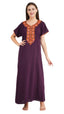 Multi Color Embroidery nighty with Pockets