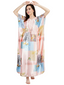 Satin Kaftan with Square Block Print