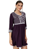 KOI SLEEPWEAR Beautiful short embroidered dress