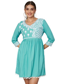 KOI SLEEPWEAR Beautiful short embroidered dress