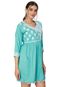 KOI SLEEPWEAR Beautiful short embroidered dress