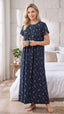 Alpine Comfort Pleated Maxi Nightgown