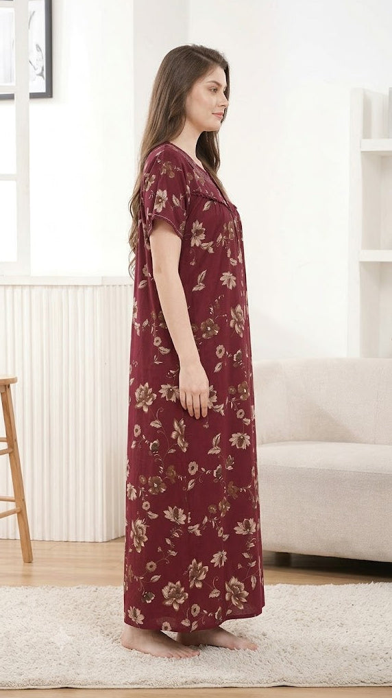 Midnight Blossom Alphine Maxi Nightgown