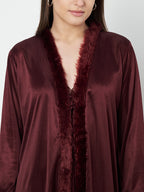 KOI SLEEPWEAR Satin Nightdress with Lace Detail