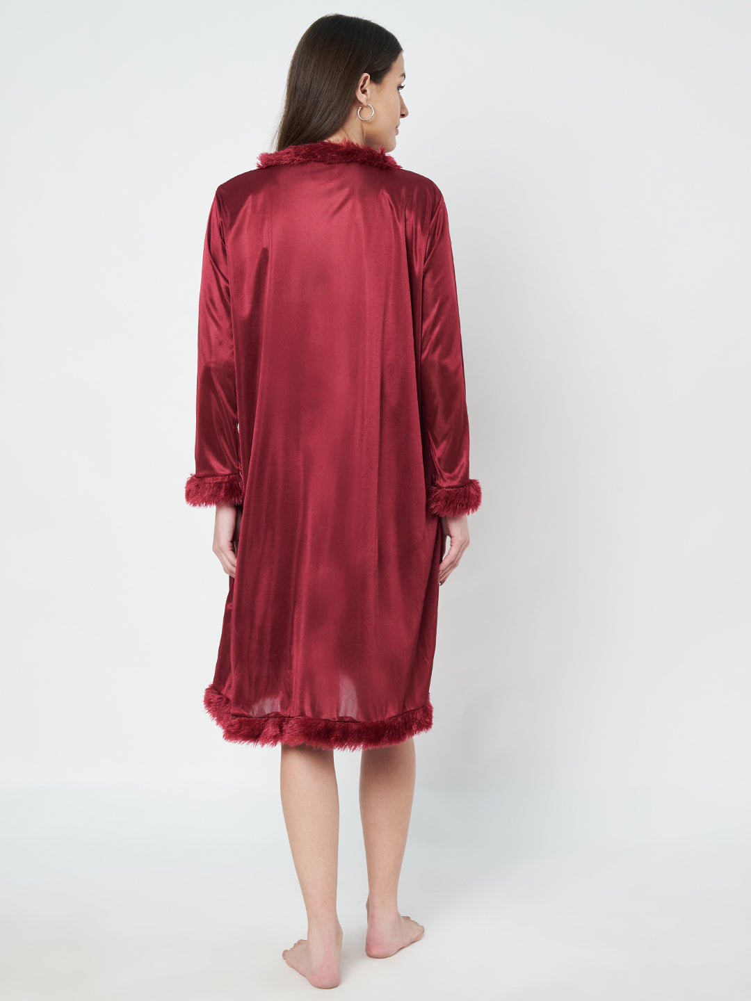 KOI SLEEPWEAR Satin Nightdress with Lace Detail