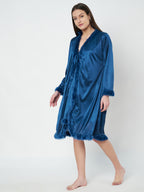 KOI SLEEPWEAR Satin Nightdress with Lace Detail
