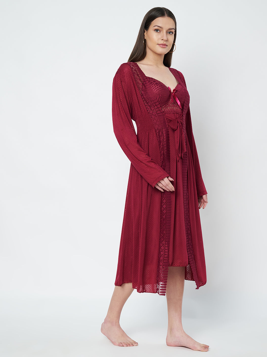 KOI SLEEPWEAR Premium Modal Nighty with Robe