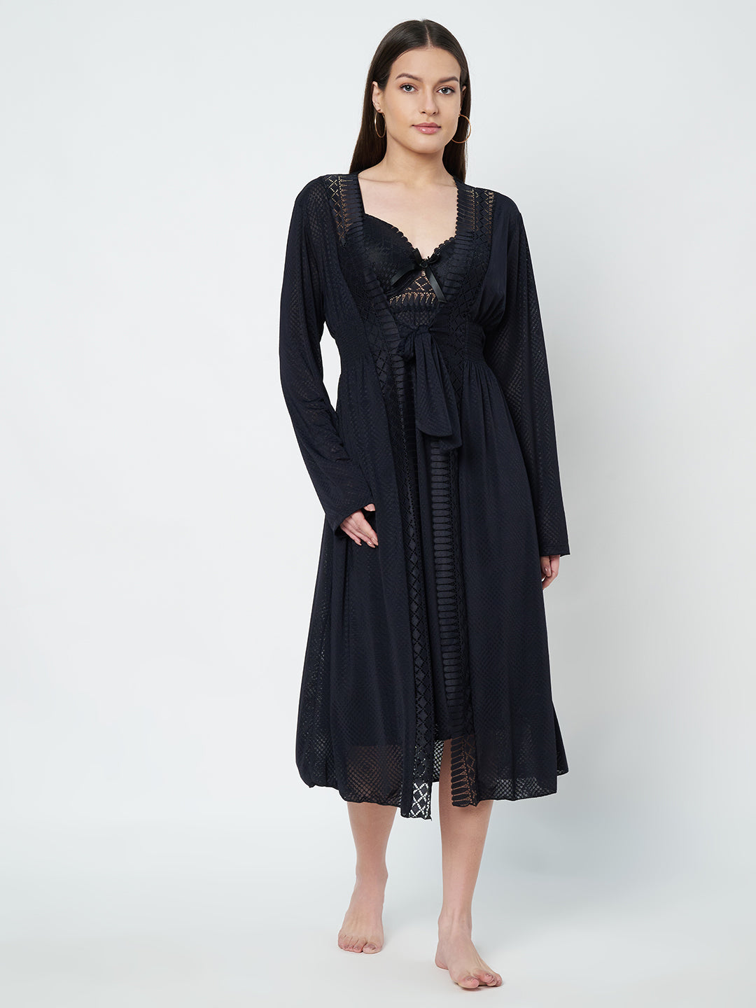 KOI SLEEPWEAR Premium Modal Nighty with Robe