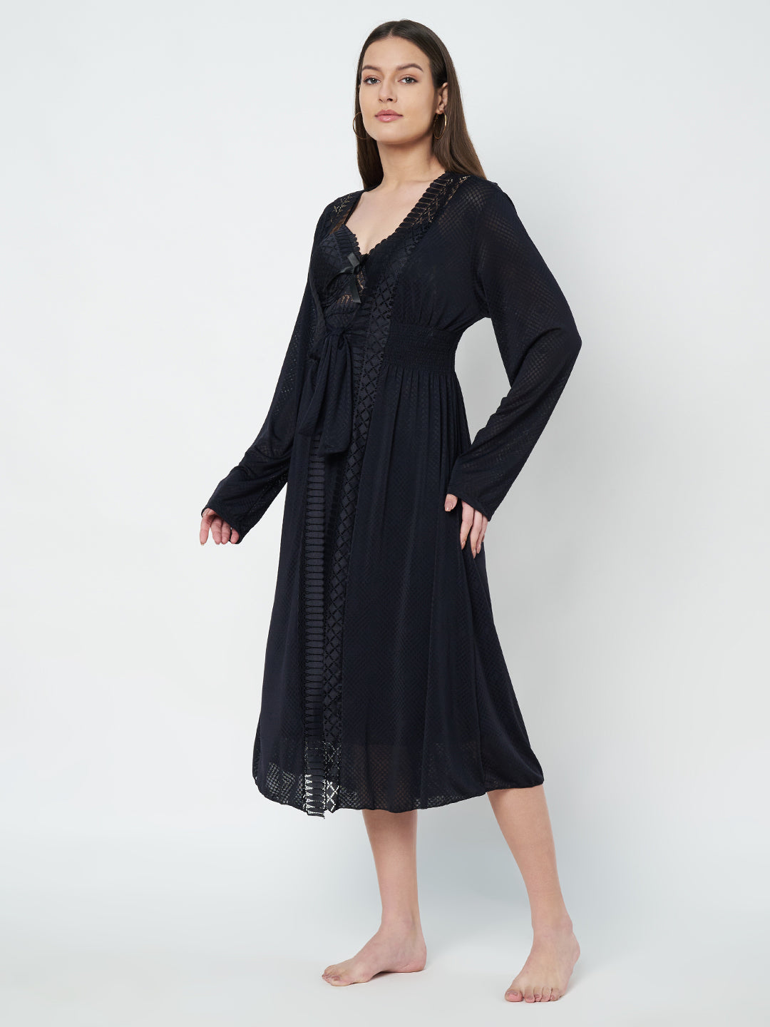 KOI SLEEPWEAR Premium Modal Nighty with Robe