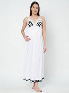 KOI SLEEPWEAR Satin Wrap Maxi Nightgown with Leopard Print