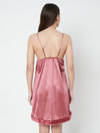 KOI SLEEPWEAR Satin Nightdress with Lace Detail