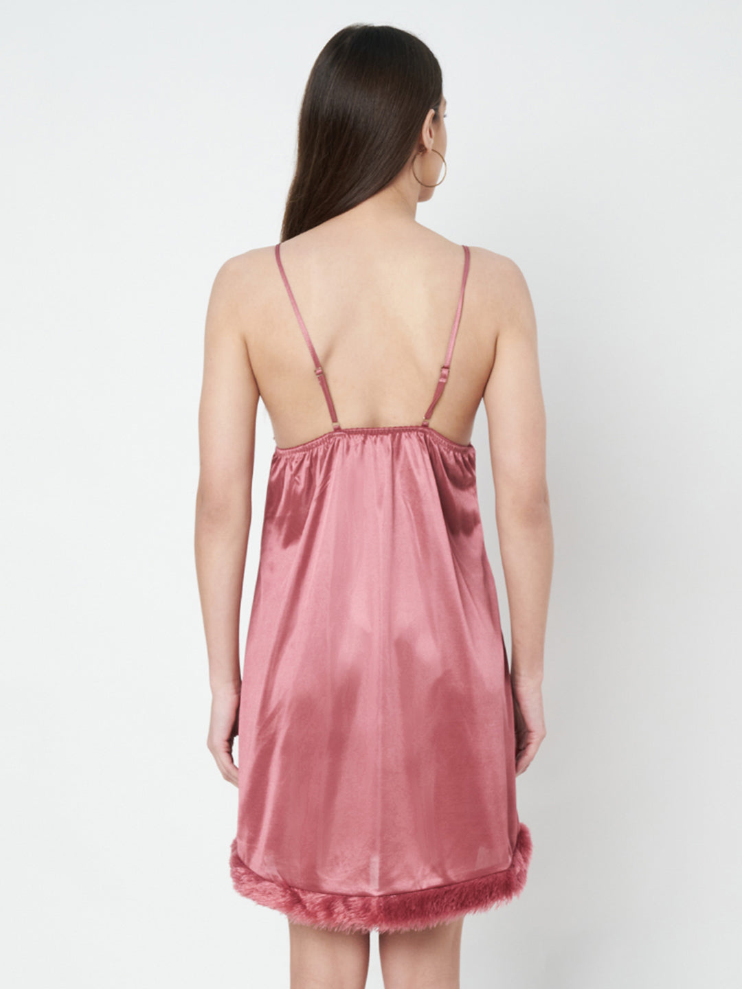 KOI SLEEPWEAR Satin Nightdress with Lace Detail