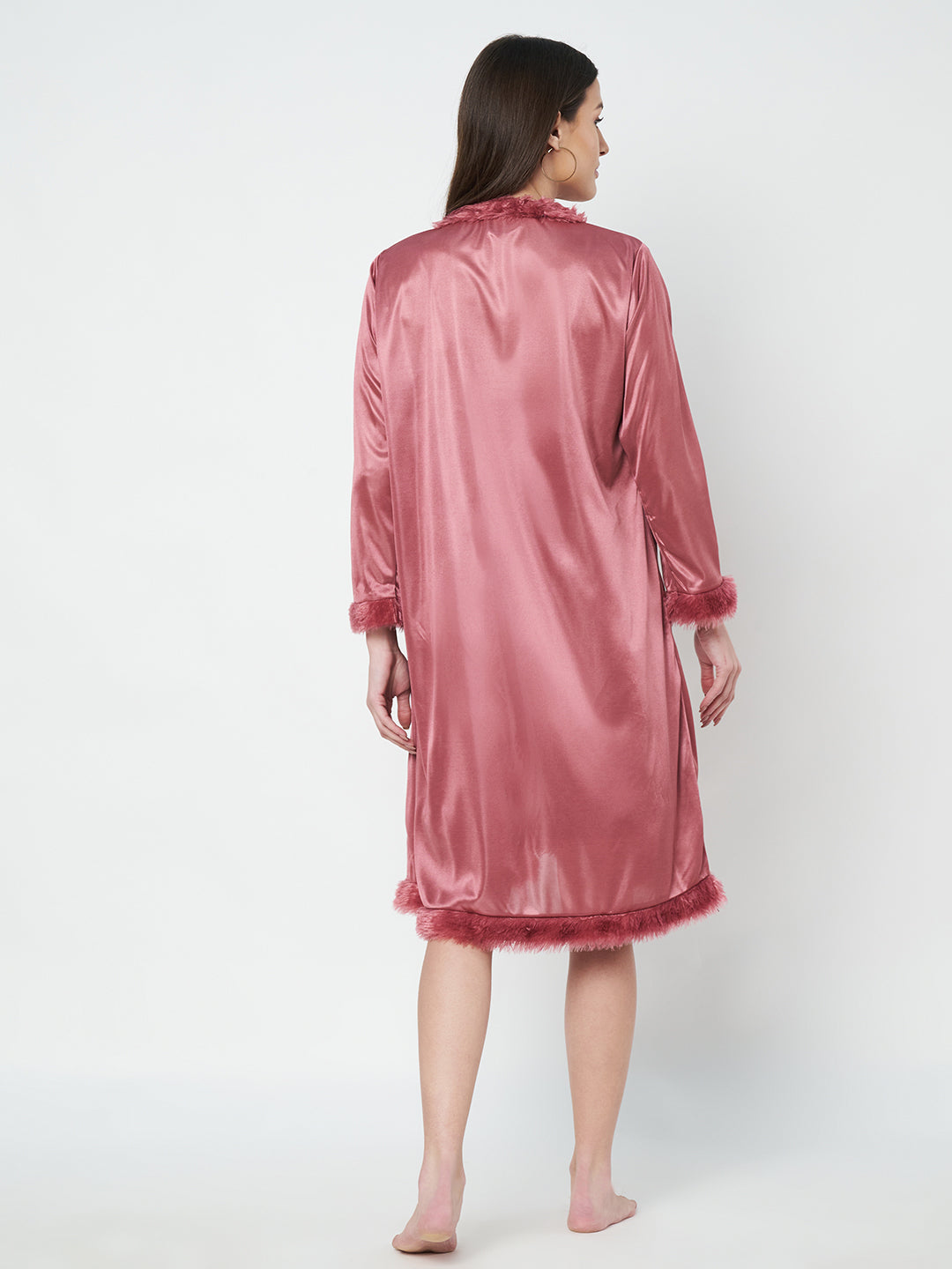 KOI SLEEPWEAR Satin Nightdress with Lace Detail