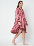 KOI SLEEPWEAR Satin Nightdress with Lace Detail