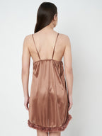 KOI SLEEPWEAR Satin Nightdress with Lace Detail