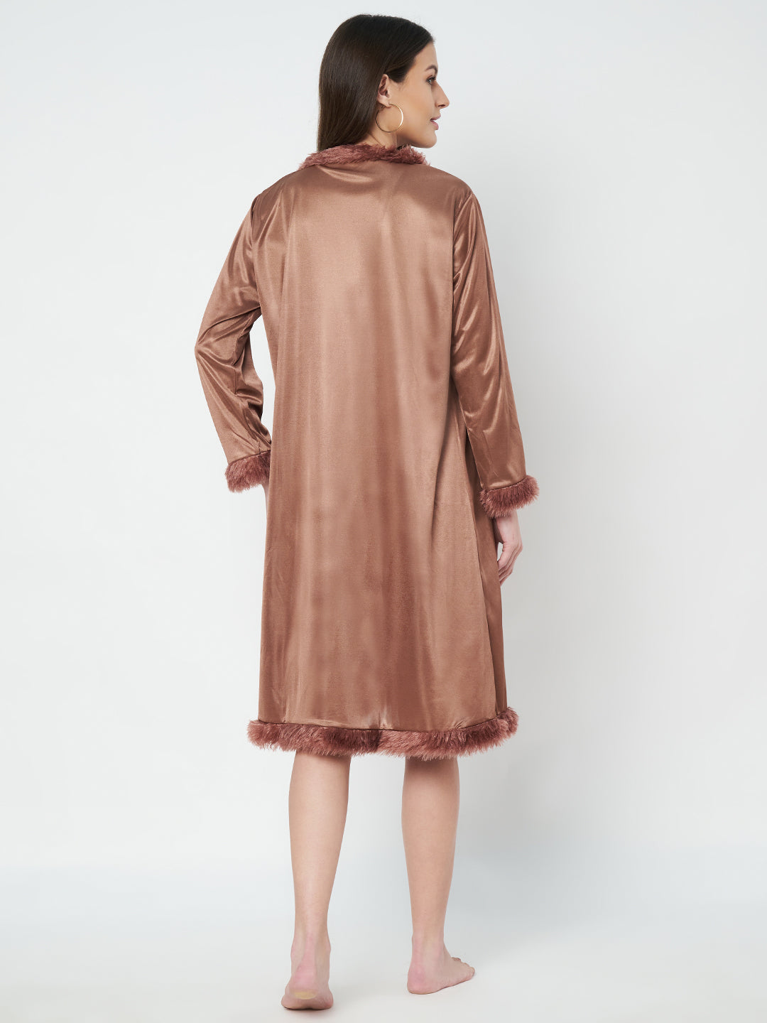 KOI SLEEPWEAR Satin Nightdress with Lace Detail