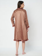 KOI SLEEPWEAR Satin Nightdress with Lace Detail