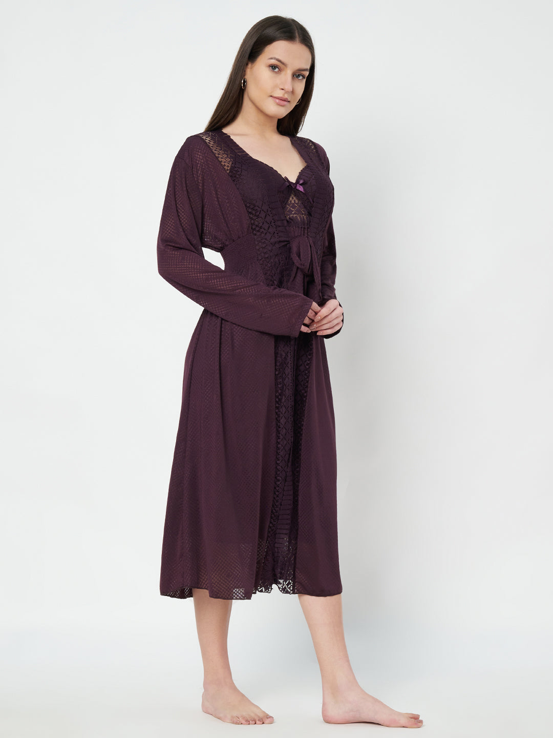 KOI SLEEPWEAR Premium Modal Nighty with Robe