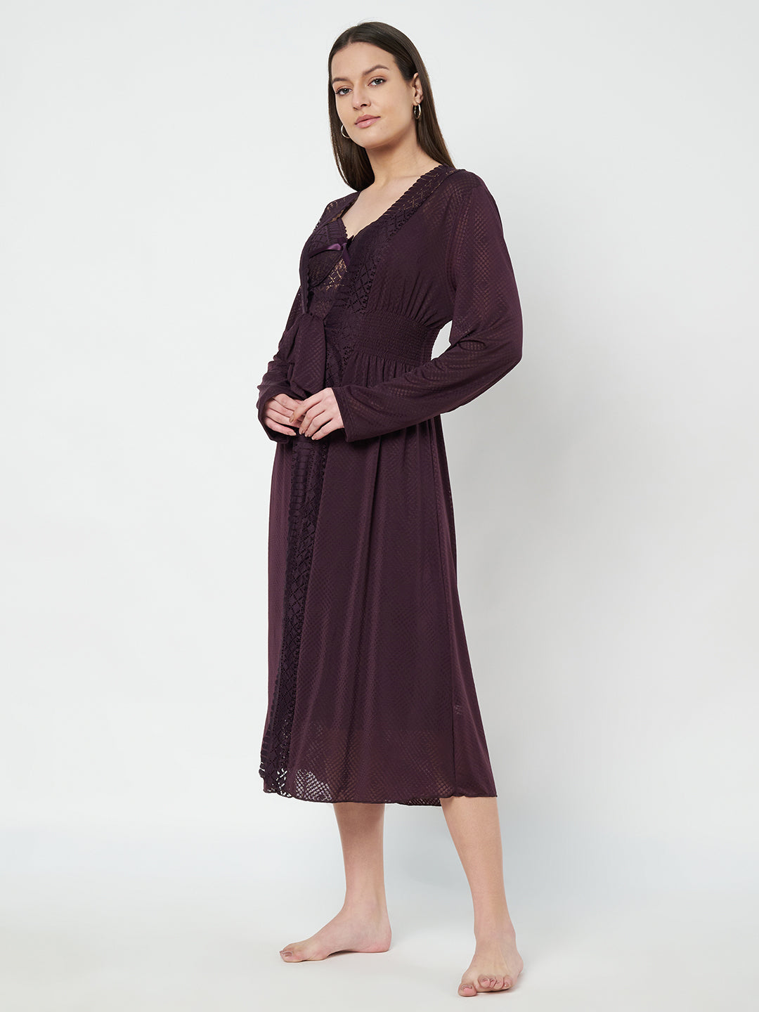 KOI SLEEPWEAR Premium Modal Nighty with Robe