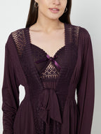KOI SLEEPWEAR Premium Modal Nighty with Robe