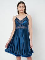 KOI SLEEPWEAR Satin Nighty with Lace Detail