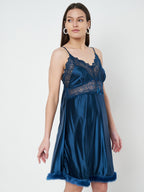 KOI SLEEPWEAR Satin Nighty with Lace Detail