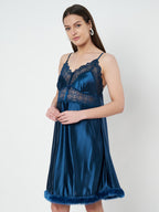 KOI SLEEPWEAR Satin Nighty with Lace Detail